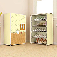 Складной тканевый шкаф для обуви YH8806-1