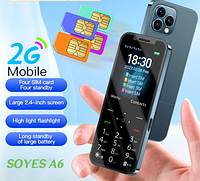 SOYES A6 4 SIM-карти Міні-мобільний телефон