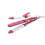 Багатофункціональна плойка для волосся Gemei GM 2921 3 в 1: випрямляч - щипці - гофре, випрямляч, фото 5