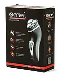 Тример для бороди GEMEI GM 7500, акумуляторна чоловіча бритва, фото 8