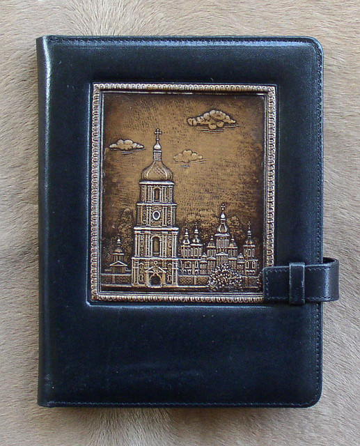Шкіряний блокнот "Софійський Собор" чорний, фото 1