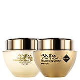 Набір: Денний і нічний відновлювальний крем для обличчя AVON ANEW 45+ Омолодження технологією Protinol (50+50 мл), фото 4