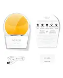 Електрична щітка, масажер для очищення шкіри обличчя Foreo LUNA Mini 2, Жовтий, фото 5
