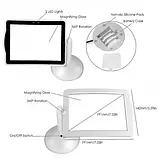 Настільна лупа з підсвічуванням Brighter Viewer, збільшення 3X, поворот на 360°, фото 5