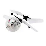 Літаюча куля м'яч гелікоптер гелікоптер сенсор, що світиться, Flying Ball Air led sensor sphere Original size від руки, фото 5