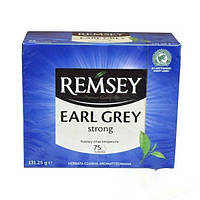 Чай чорний з бергамотом Remsey Earl Grey Strong 1 уп / 75 пакетів / 131 г