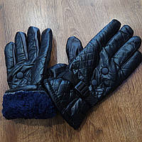 Чоловічі рукавички-дутики з хутром всередині "FASHION GLOVES"