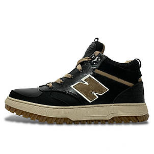 Жіночі зимові кросівки шкіряні з натуральним хутром чорні, фото 2