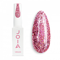 Гель-лак JOIA vegan 128, 6 мл, розовый с блестками