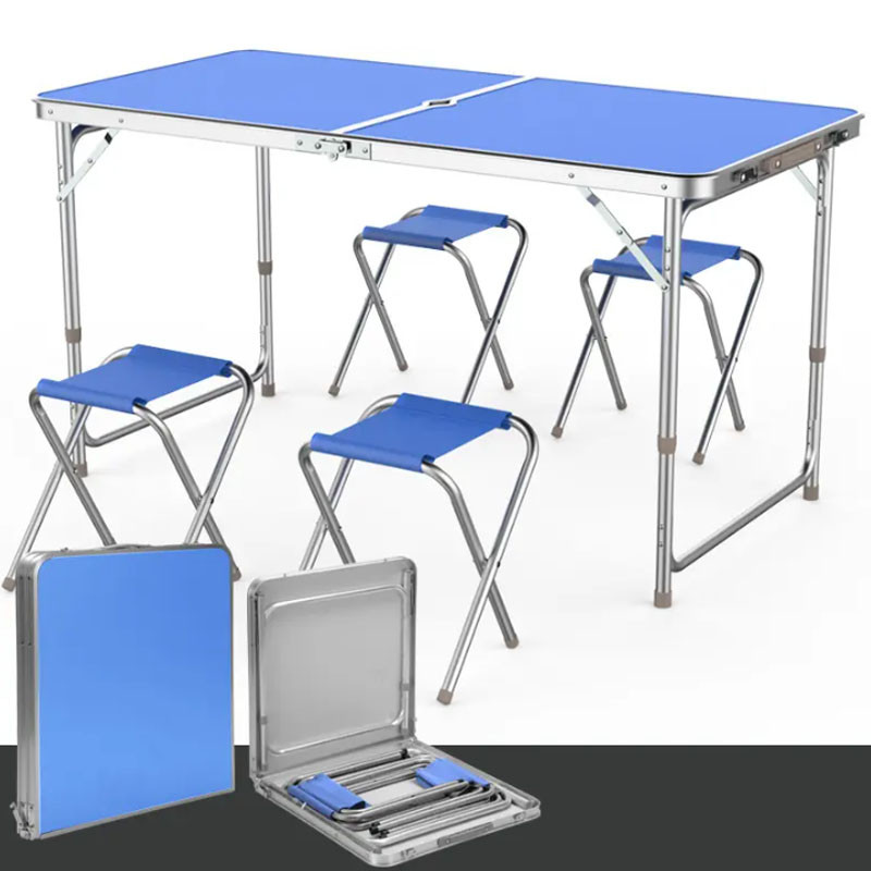 Стол раскладной алюминиевый для пикника folding table кемпинговый набор со стульями стол чемодан для природы - фото 7 - id-p2024073012