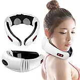 Електростимулятор масажер для шиї фізіотерапія Cervical vertebra Neck Massager KL-5830, фото 9