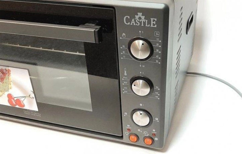 Духовка настольная с конвекцией Castle электрическийм духовой шкаф CPE-50HK бытовая электродуховка 50 литров - фото 10 - id-p2024073086