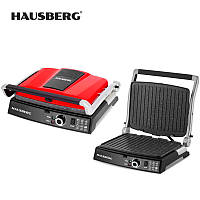 Гриль барбекю електричний для дому Hausberg HB-633RS бутербродниця електрогриль притискний для стейків VIP