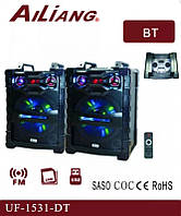 Мощная акустическая система Ailiang UF-1531-DT громкая музыкальная блютуз колонка большая 400W с подсветкой