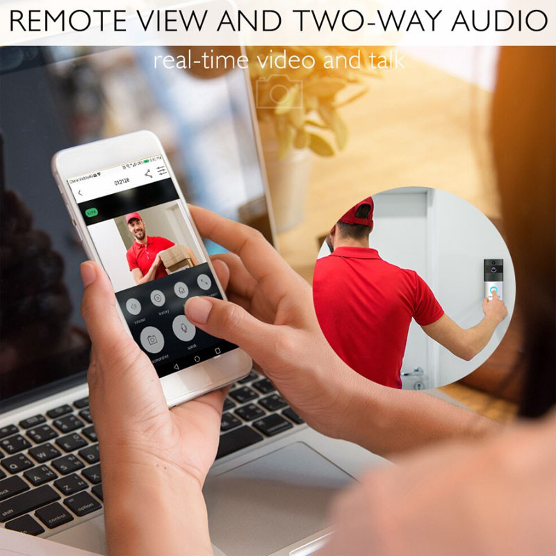 Дверной видеозвонок Smart Wifi с камерой 720P и функцией записи умный беспроводной домофон с датчиком VIP - фото 9 - id-p2024073157