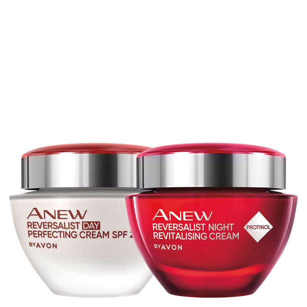 Набір; Денний та нічний крем для обличчя AVON ANEW Досконалість з технологією Protinol 35+ (50 мл+50 мл)
