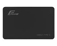 Внешний карман Frime SATA HDD/SSD 2.5", TYPE C(USB3.1), Plastic, Black (FHE10.25U31)  Sava Family