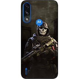 Силіконовий чохол Case для Motorola Moto E7 Power з картинкою Call of Duty Ghost Привид