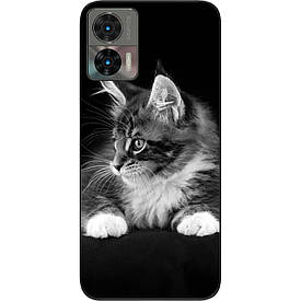 Силіконовий чохол Case для Motorola Edge 30 Neo з картинкою Кошеня