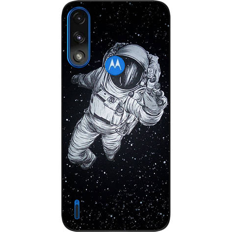 Чохол силіконовий Case для Motorola Moto E7i Power з картинкою Космонавт, фото 1