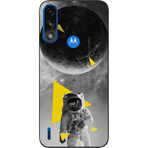 Чохол силіконовий Case для Motorola Moto E7i Power з картинкою Астронавт, фото 1