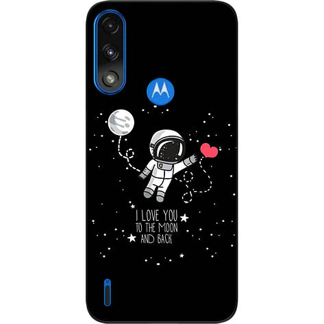 Чохол силіконовий Case для Motorola Moto E7i Power з картинкою Любов до місяця, фото 1