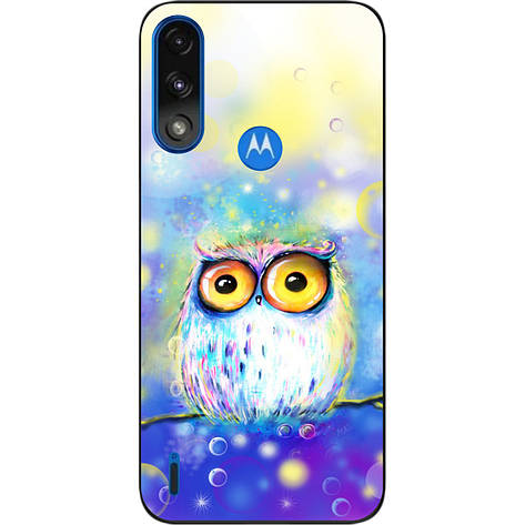 Бампер силіконовий Case для Motorola Moto E7i Power з малюнком Сова, фото 1