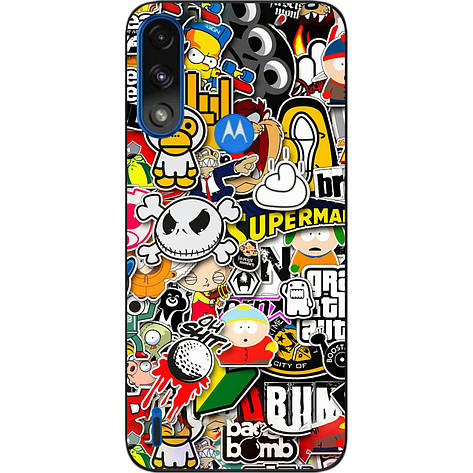 Бампер силіконовий Case для Motorola Moto E7i Power з малюнком Креатив, фото 1