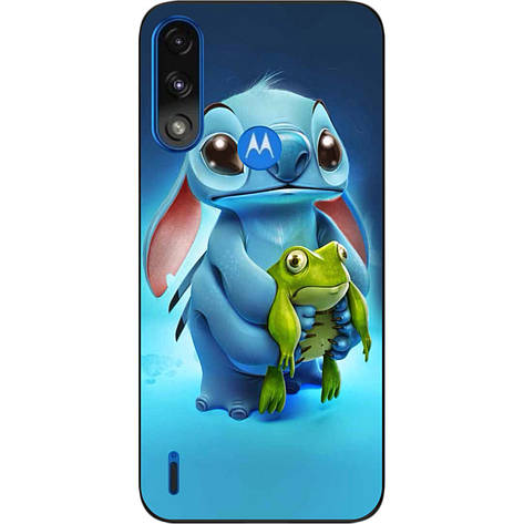 Силіконовий чохол Case для Motorola Moto E7i Power з картинкою Стіч із жабою, фото 1