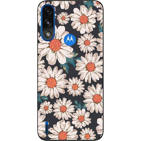 Силіконовий бампер Case для Motorola Moto E7i Power із зображенням Ромашки, фото 1