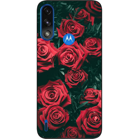 Силіконовий бампер Case для Motorola Moto E7i Power із зображенням Троянди, фото 1