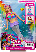 Лялька Barbie dreamtopia Water-Activated Light-Up Mermaid, Барбі-русалка сяючий хвостик