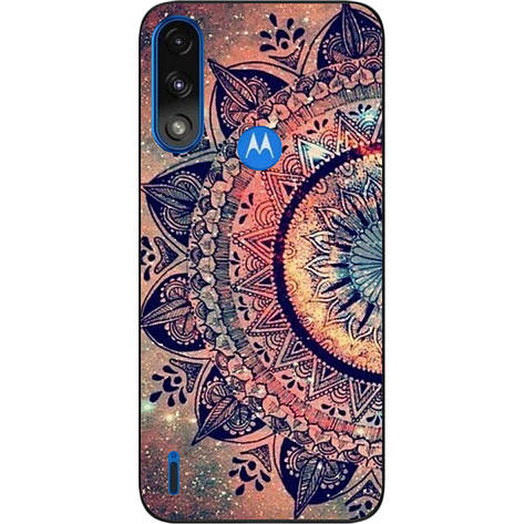 Оригінальний силіконовий чохол Case для Motorola Moto E7i Power з картинкою Мандала, фото 1