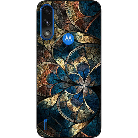 Оригінальний силіконовий чохол Case для Motorola Moto E7i Power з картинкою Узор, фото 1