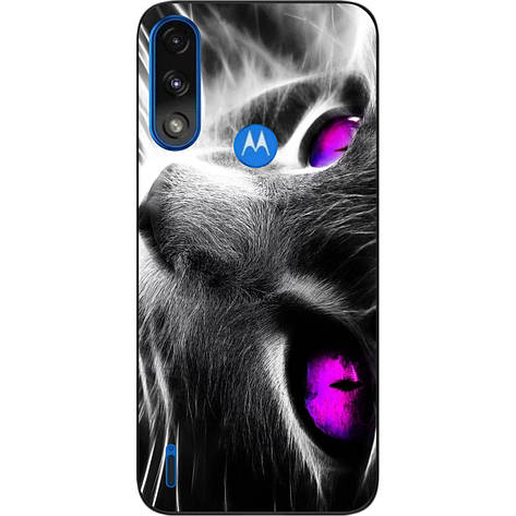 Оригінальний бампер Case для Motorola Moto E7i Power з картинкою Красивий кіт, фото 1