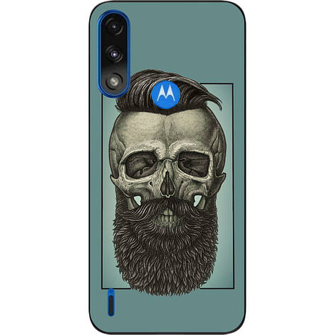 Чохол силіконовий Case для Motorola Moto E7i Power з картинкою Череп із бородою, фото 1