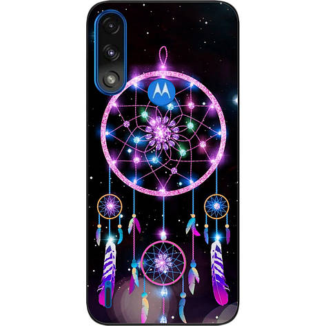Силіконовий чохол Case для Motorola Moto E7i Power з картинкою Ловець снів на чорному тлі, фото 1