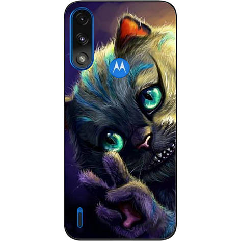 Силіконовий чохол Case для Motorola Moto E7i Power з картинкою Чеширський кіт, фото 1