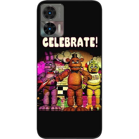 Силіконовий чохол Case для Motorola Edge 30 Neo з картинкою Виступання тріо роботів, фото 1