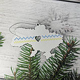 Ялинкова прикраса Новорічна іграшка "Карта України", фото 5