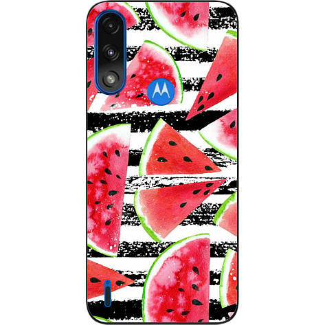Силіконовий чохол Case для Motorola Moto E7i Power з картинкою Кавун, фото 1