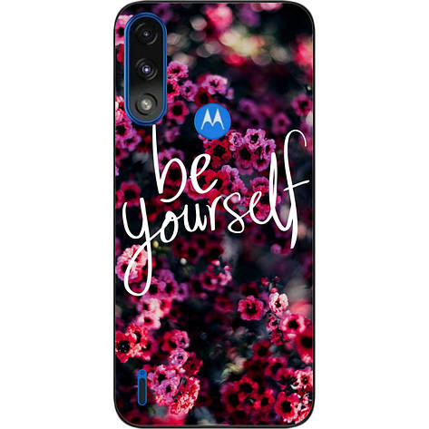 Силіконовий чохол Case для Motorola Moto E7i Power з картинкою Будь собою, фото 1