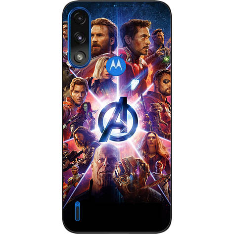 Силіконовий чохол Case для Motorola Moto E7i Power з картинкою Месники, фото 1