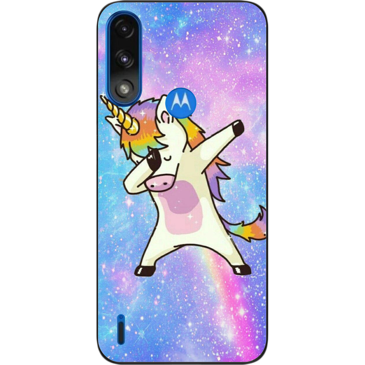 Силіконовий чохол Case для Motorola Moto E7i Power з картинкою Єдиноріг стилю