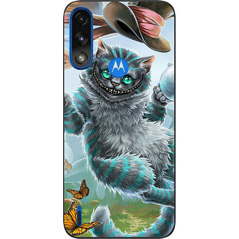 Силіконовий чохол Case для Motorola Moto E7i Power з картинкою Чеширський, фото 1
