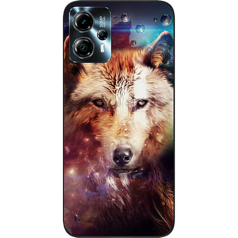 Чохол силіконовий Case для Motorola Moto G13 з картинкою Космічний вовк, фото 1