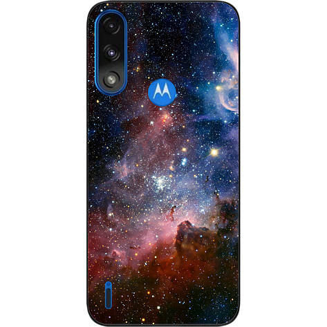 Силіконовий чохол Case для Motorola Moto E7i Power з картинкою Космос, фото 1