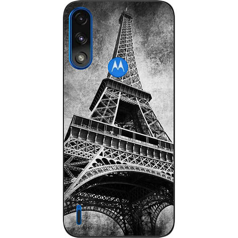 Силіконовий чохол Case для Motorola Moto E7i Power з картинкою Вежа, фото 1