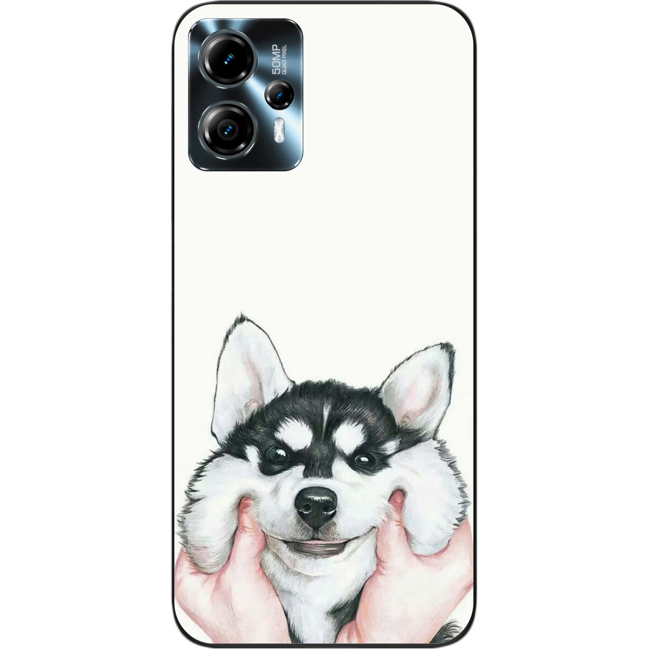 Бампер силіконовий Case для Motorola Moto G13 з малюнком Хаскі