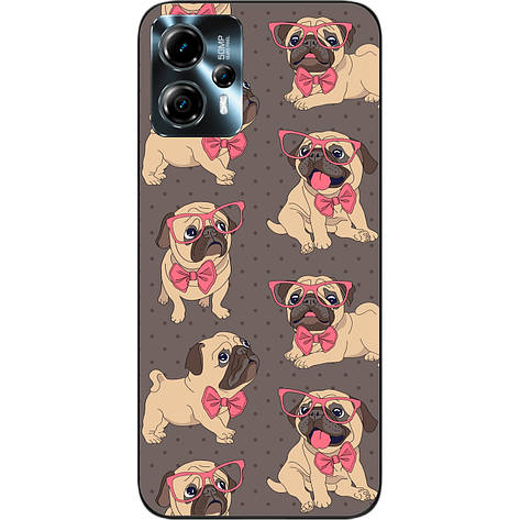 Бампер силіконовий Case для Motorola Moto G13 з малюнком Мопсики, фото 1